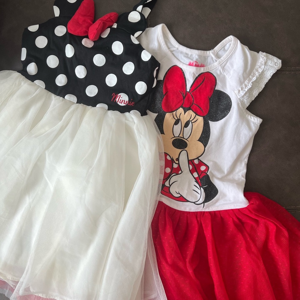 Disney Minnie Mouse Black and White Polka Dot Dress Set